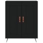 vidaXL Aparador alto madera contrachapada negro 69,5x34x180 cm vidaXL Aparador alto madera contrachapada negro 69,5x34x180 cm