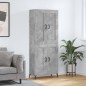 vidaXL Aparador alto madera contrachapada gris hormigón 69,5x34x180 cm vidaXL Aparador alto madera contrachapada gris hormigón 69,5x34x180 cm