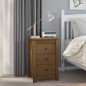 vidaXL Mesitas de noche 2 uds madera de pino marrón miel 40x35x61,5 cm vidaXL Mesitas de noche 2 uds madera de pino marrón miel 40x35x61,5 cm