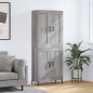 vidaXL Aparador alto madera contrachapada gris sonoma 69,5x34x180 cm vidaXL Aparador alto madera contrachapada gris sonoma 69,5x34x180 cm