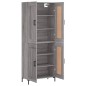 vidaXL Aparador alto madera contrachapada gris sonoma 69,5x34x180 cm vidaXL Aparador alto madera contrachapada gris sonoma 69,5x34x180 cm