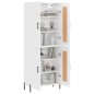 vidaXL Aparador alto madera contrachapada blanco brillo 69,5x34x180 cm vidaXL Aparador alto madera contrachapada blanco brillo 69,5x34x180 cm