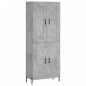 vidaXL Aparador alto madera contrachapada gris hormigón 69,5x34x180 cm vidaXL Aparador alto madera contrachapada gris hormigón 69,5x34x180 cm