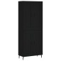 vidaXL Aparador alto madera contrachapada negro 69,5x34x180 cm vidaXL Aparador alto madera contrachapada negro 69,5x34x180 cm