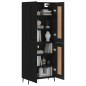 vidaXL Aparador alto madera contrachapada negro 69,5x34x180 cm vidaXL Aparador alto madera contrachapada negro 69,5x34x180 cm