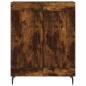 vidaXL Aparador alto madera contrachapada roble ahumado 69,5x34x180 cm