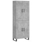 vidaXL Aparador alto madera contrachapada gris hormigón 69,5x34x180 cm vidaXL Aparador alto madera contrachapada gris hormigón 69,5x34x180 cm