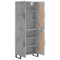 vidaXL Aparador alto madera contrachapada gris hormigón 69,5x34x180 cm vidaXL Aparador alto madera contrachapada gris hormigón 69,5x34x180 cm