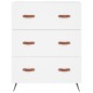 vidaXL Aparador alto madera contrachapada blanco 69,5x34x180 cm
