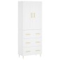 vidaXL Aparador alto madera contrachapada blanco 69,5x34x180 cm vidaXL Aparador alto madera contrachapada blanco 69,5x34x180 cm