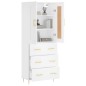 vidaXL Aparador alto madera contrachapada blanco 69,5x34x180 cm vidaXL Aparador alto madera contrachapada blanco 69,5x34x180 cm