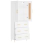 vidaXL Aparador alto madera contrachapada blanco 69,5x34x180 cm vidaXL Aparador alto madera contrachapada blanco 69,5x34x180 cm