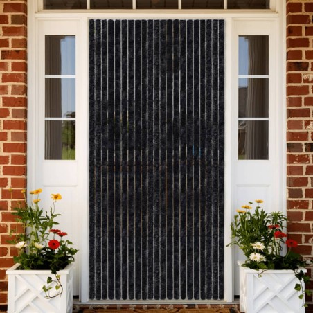 vidaXL Cortina mosquitera de chenilla gris antracita 90x220 cm