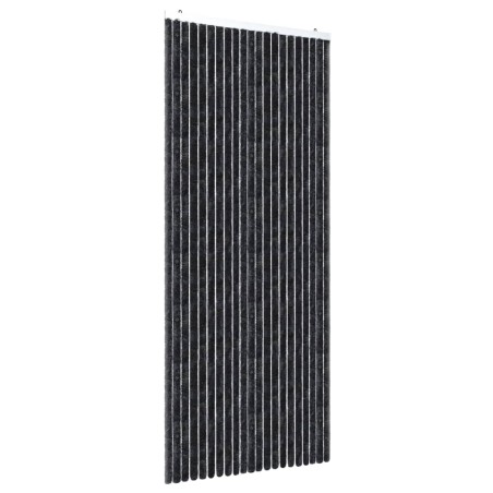 vidaXL Cortina mosquitera de chenilla gris antracita 90x220 cm