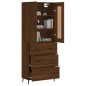 vidaXL Aparador alto madera contrachapada marrón roble 69,5x34x180 cm vidaXL Aparador alto madera contrachapada marrón roble 69,5x34x180 cm