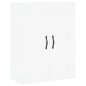 vidaXL Aparador alto madera contrachapada blanco 69,5x34x180 cm