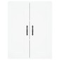 vidaXL Aparador alto madera contrachapada blanco 69,5x34x180 cm