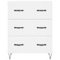 vidaXL Aparador alto madera contrachapada blanco 69,5x34x180 cm