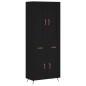 vidaXL Aparador alto madera contrachapada negro 69,5x34x180 cm vidaXL Aparador alto madera contrachapada negro 69,5x34x180 cm