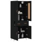 vidaXL Aparador alto madera contrachapada negro 69,5x34x180 cm vidaXL Aparador alto madera contrachapada negro 69,5x34x180 cm