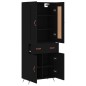 vidaXL Aparador alto madera contrachapada negro 69,5x34x180 cm vidaXL Aparador alto madera contrachapada negro 69,5x34x180 cm