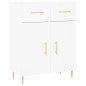 vidaXL Aparador alto madera contrachapada blanco 69,5x34x180 cm