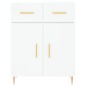 vidaXL Aparador alto madera contrachapada blanco 69,5x34x180 cm