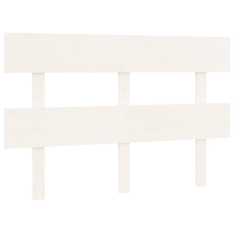 vidaXL Cabecero de cama madera maciza de pino blanco 124x3x81 cm vidaXL Cabecero de cama madera maciza de pino blanco 124x3x81 cm