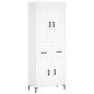 vidaXL Aparador alto madera contrachapada blanco 69,5x34x180 cm vidaXL Aparador alto madera contrachapada blanco 69,5x34x180 cm