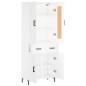 vidaXL Aparador alto madera contrachapada blanco 69,5x34x180 cm vidaXL Aparador alto madera contrachapada blanco 69,5x34x180 cm