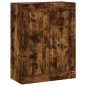 vidaXL Aparador alto madera contrachapada roble ahumado 69,5x34x180 cm
