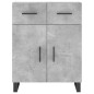 vidaXL Aparador alto madera contrachapada gris hormigón 69,5x34x180 cm