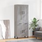vidaXL Aparador alto madera contrachapada gris sonoma 69,5x34x180 cm vidaXL Aparador alto madera contrachapada gris sonoma 69,5x34x180 cm