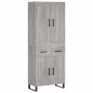 vidaXL Aparador alto madera contrachapada gris sonoma 69,5x34x180 cm vidaXL Aparador alto madera contrachapada gris sonoma 69,5x34x180 cm