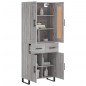 vidaXL Aparador alto madera contrachapada gris sonoma 69,5x34x180 cm vidaXL Aparador alto madera contrachapada gris sonoma 69,5x34x180 cm