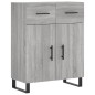 vidaXL Aparador alto madera contrachapada gris sonoma 69,5x34x180 cm vidaXL Aparador alto madera contrachapada gris sonoma 69,5x34x180 cm