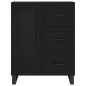 vidaXL Aparador alto madera contrachapada negro 69,5x34x180 cm