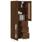vidaXL Aparador alto madera contrachapada marrón roble 69,5x34x180 cm vidaXL Aparador alto madera contrachapada marrón roble 69,5x34x180 cm