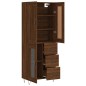 vidaXL Aparador alto madera contrachapada marrón roble 69,5x34x180 cm vidaXL Aparador alto madera contrachapada marrón roble 69,5x34x180 cm