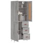vidaXL Aparador alto madera contrachapada gris sonoma 69,5x34x180 cm vidaXL Aparador alto madera contrachapada gris sonoma 69,5x34x180 cm