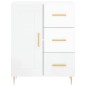 vidaXL Aparador alto madera contrachapada blanco brillo 69,5x34x180 cm
