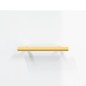 vidaXL Aparador alto madera contrachapada blanco brillo 69,5x34x180 cm