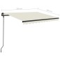 vidaXL Toldo manual retráctil con postes color crema 3,5x2,5 m vidaXL Toldo manual retráctil con postes color crema 3,5x2,5 m