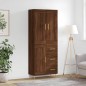 vidaXL Aparador alto madera contrachapada marrón roble 69,5x34x180 cm vidaXL Aparador alto madera contrachapada marrón roble 69,5x34x180 cm