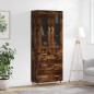 vidaXL Aparador alto madera contrachapada roble ahumado 69,5x34x180 cm vidaXL Aparador alto madera contrachapada roble ahumado 69,5x34x180 cm
