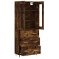vidaXL Aparador alto madera contrachapada roble ahumado 69,5x34x180 cm vidaXL Aparador alto madera contrachapada roble ahumado 69,5x34x180 cm