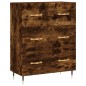 vidaXL Aparador alto madera contrachapada roble ahumado 69,5x34x180 cm vidaXL Aparador alto madera contrachapada roble ahumado 69,5x34x180 cm
