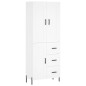 vidaXL Aparador alto madera contrachapada blanco 69,5x34x180 cm vidaXL Aparador alto madera contrachapada blanco 69,5x34x180 cm