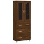 vidaXL Aparador alto madera contrachapada marrón roble 69,5x34x180 cm vidaXL Aparador alto madera contrachapada marrón roble 69,5x34x180 cm