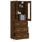 vidaXL Aparador alto madera contrachapada marrón roble 69,5x34x180 cm vidaXL Aparador alto madera contrachapada marrón roble 69,5x34x180 cm